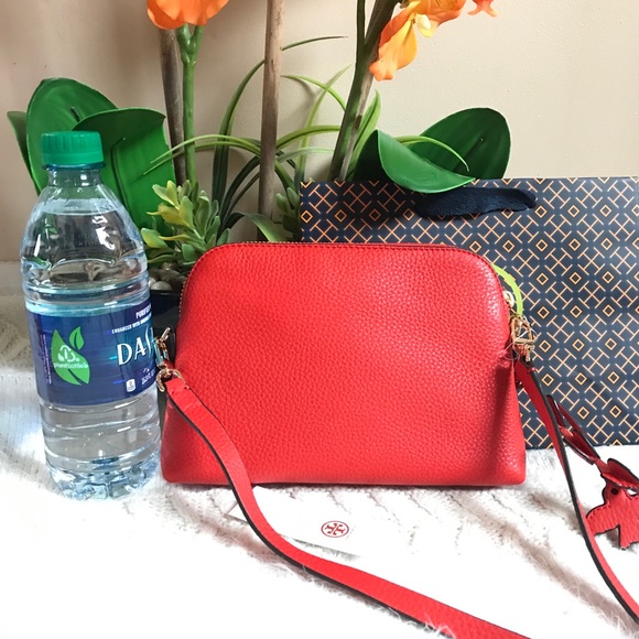 $250 Tory Burch Peace Pebbled Crossbody - Picture 3 of 8